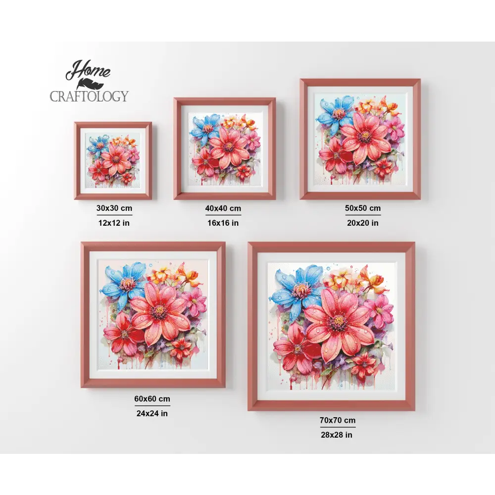 Flowers with Water - Exclusive Premium Diamond Painting Kit - Diamond Painting Kit