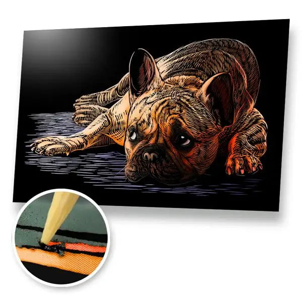 French Bulldog - Scratch Painting Kit - Scratch Painting