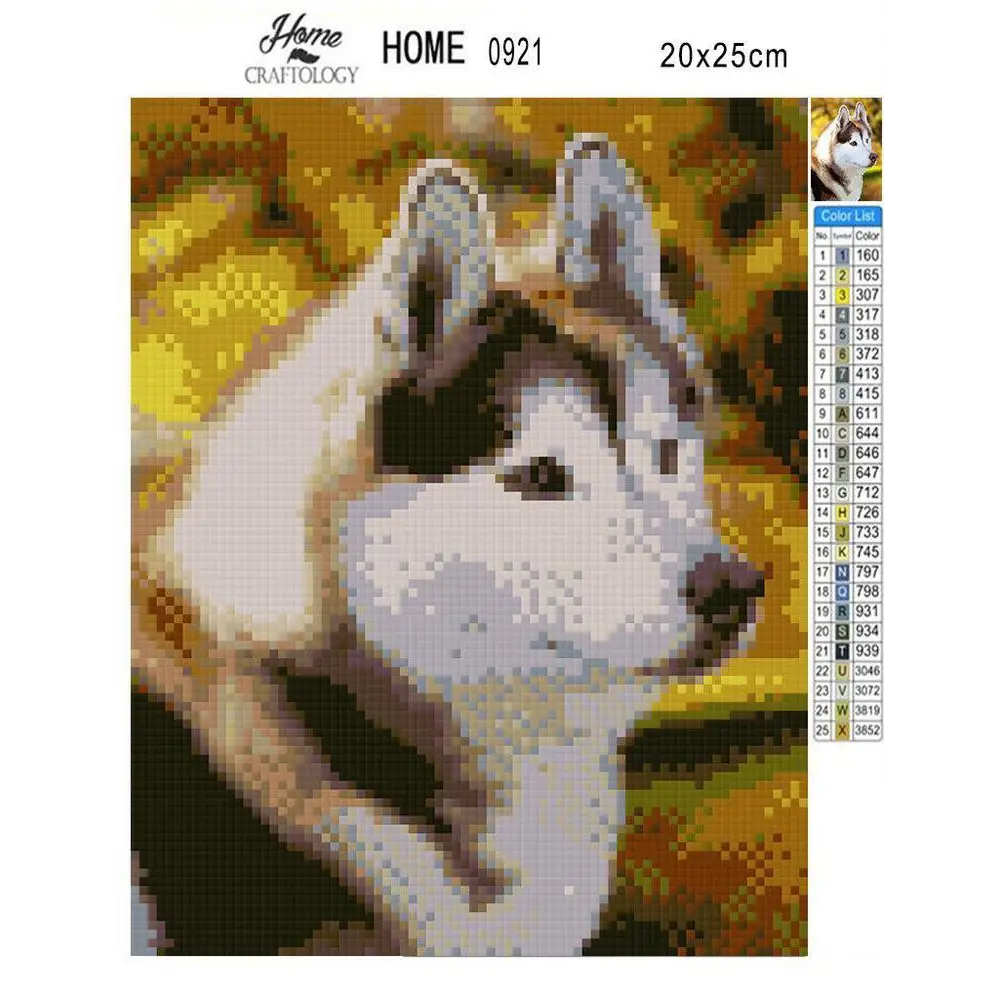 Get Started - Premium Diamond Painting Kit - Siberian Husky / Square (Most Popular) - Diamond Painting Kit