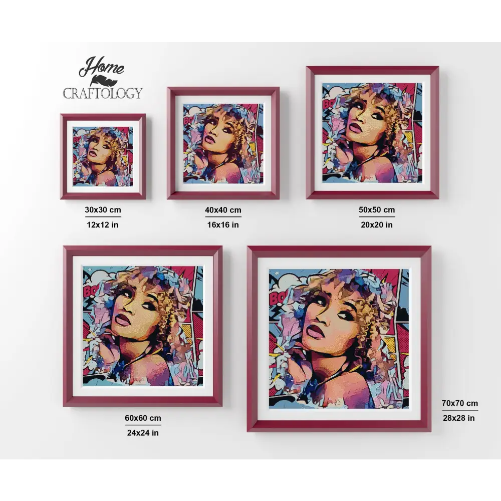 Girl Pop Art - Premium Diamond Painting Kit - Diamond Painting Kit