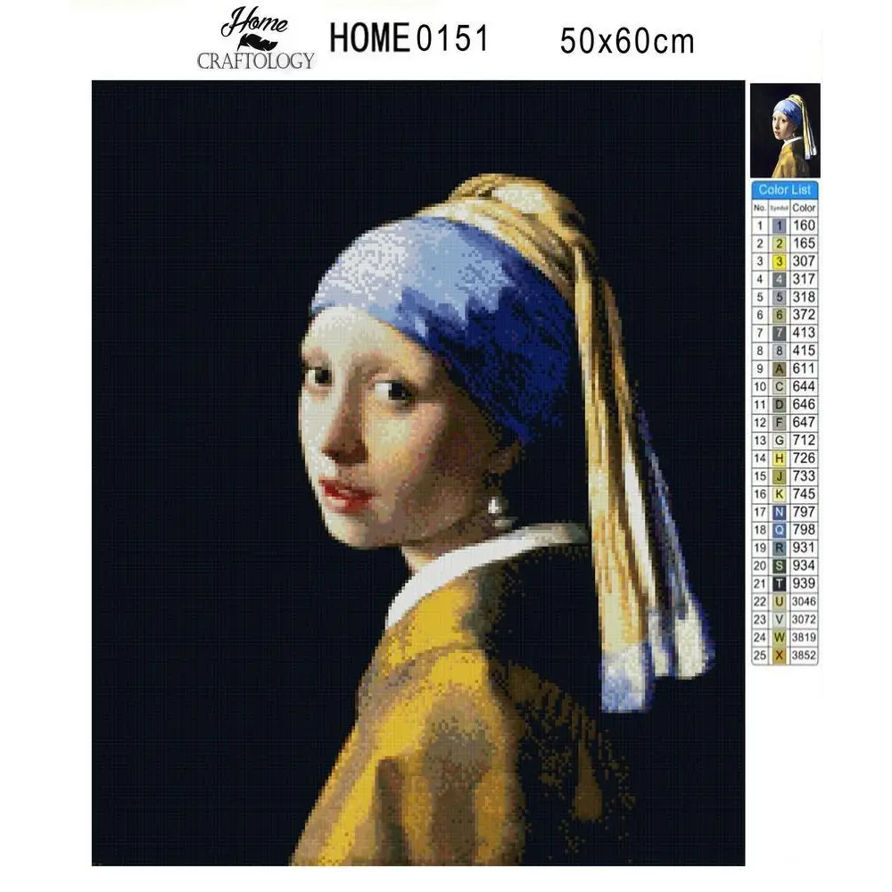 Girl with a Pearl Earring - Premium Diamond Painting Kit - Diamond Painting Kit