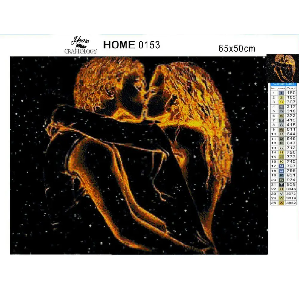 Glowing and Kissing Couple - Premium Diamond Painting Kit - Diamond Painting Kit