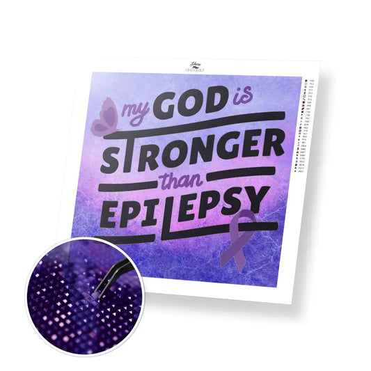 God is Stronger - Premium Diamond Painting Kit - 30x30cm / 12x12’’ / Square (Most Popular) - Diamond Painting Kit