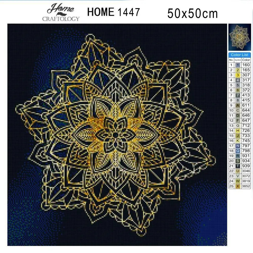 Gold Mandala - Premium Diamond Painting Kit - Diamond Painting Kit