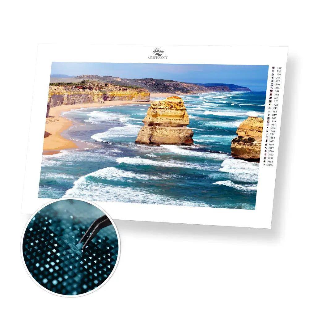 Great Ocean Walk - Premium Diamond Painting Kit - 45x30cm / 18x12’’ / Square (Most Popular) - Diamond Painting Kit