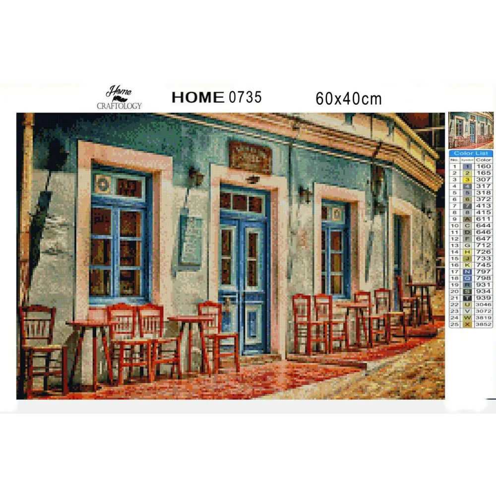 Greece Cafe - Diamond Painting Kit - Home Craftology