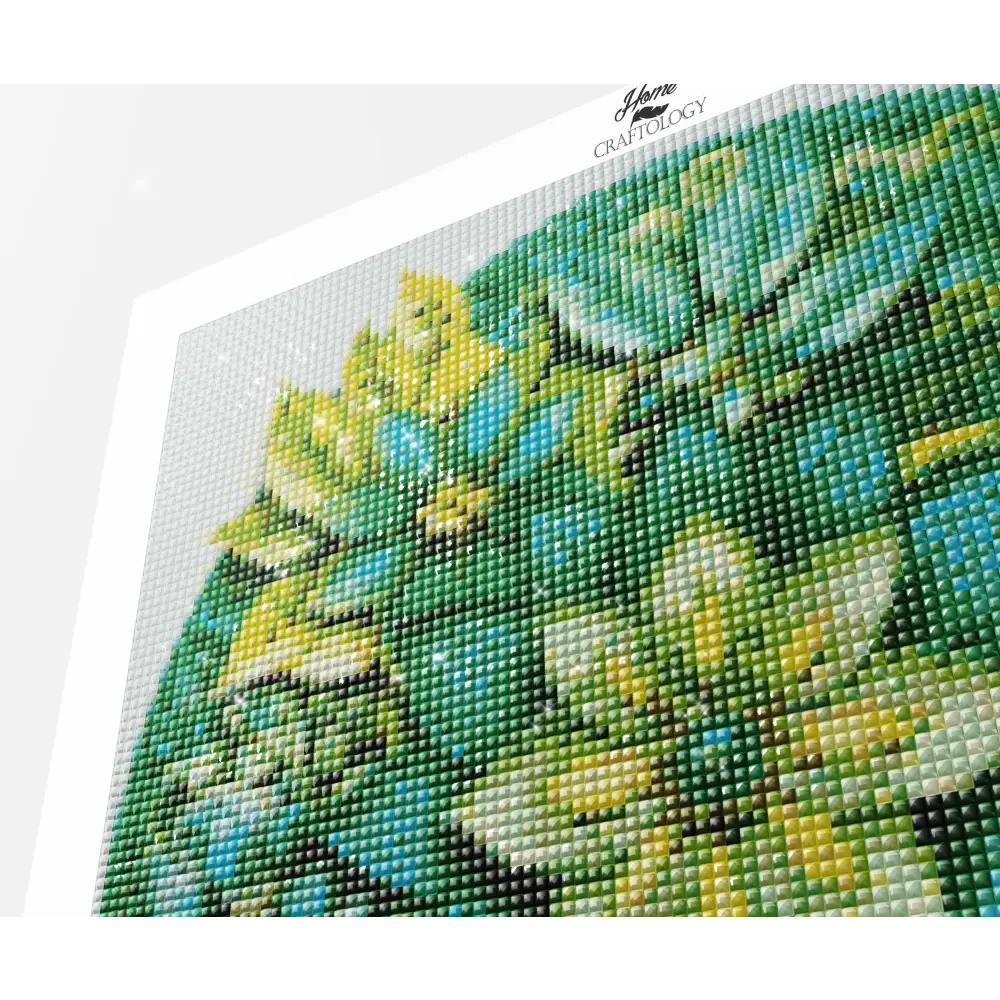 Green Flower Mandala - Exclusive Premium Diamond Painting Kit - Diamond Painting Kit