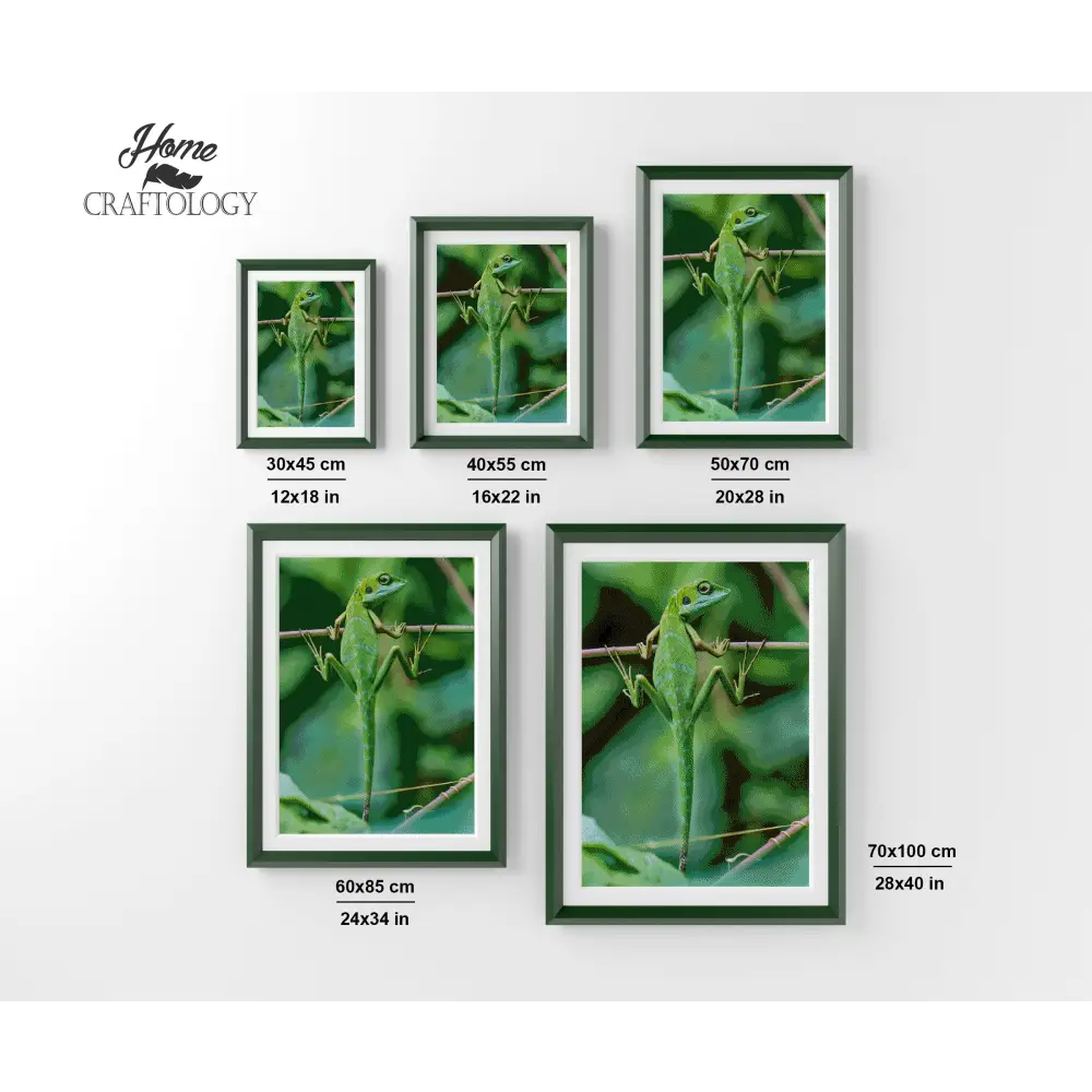 Green Lizard - Premium Diamond Painting Kit - Diamond Painting Kit