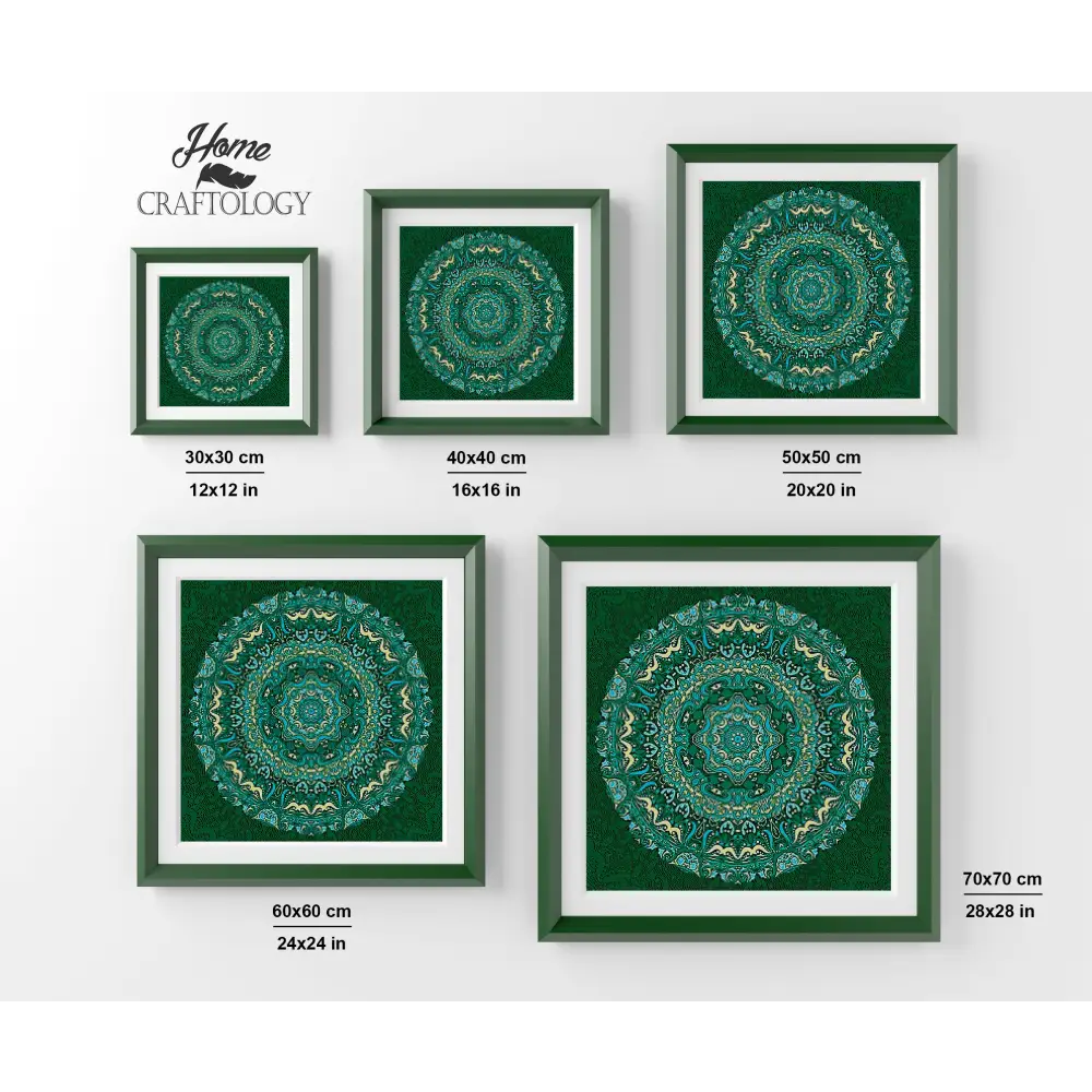 Green Mandala - Premium Diamond Painting Kit - Diamond Painting Kit