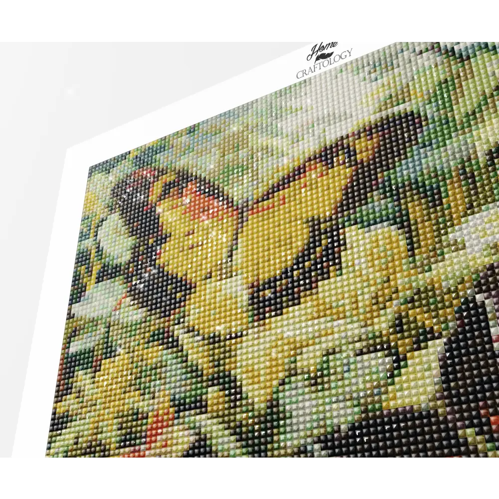 Greens and Butterflies - Exclusive Premium Diamond Painting Kit - Diamond Painting Kit