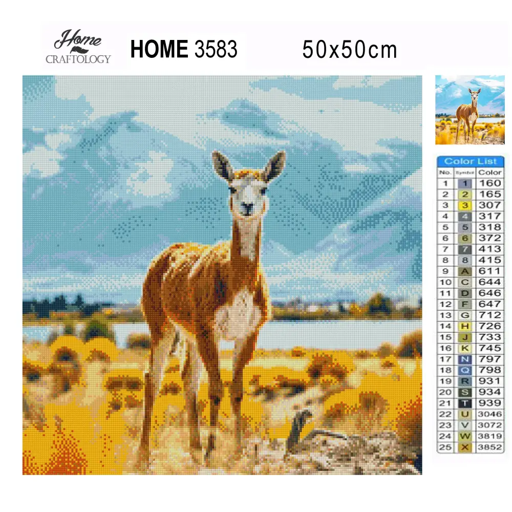 Guanaco - Exclusive Premium Diamond Painting Kit - Diamond Painting Kit