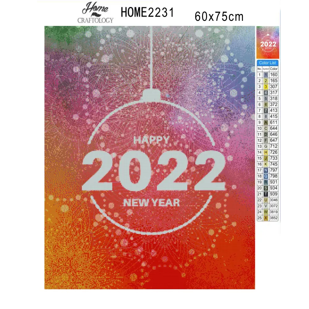 Happy 2022 New Year - Premium Diamond Painting Kit - Diamond Painting Kit