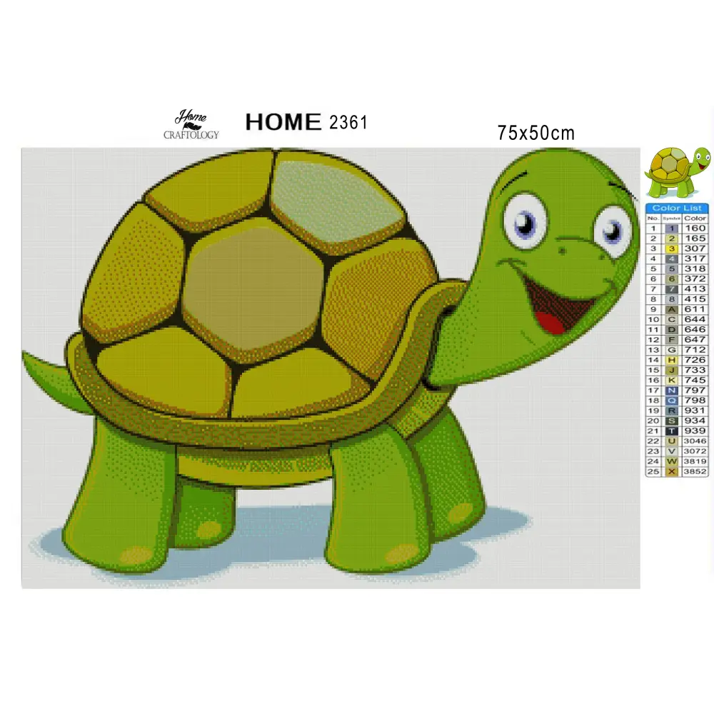 Happy Turtle - Premium Diamond Painting Kit - Diamond Painting Kit