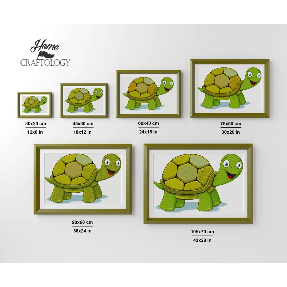 Happy Turtle - Premium Diamond Painting Kit - Diamond Painting Kit