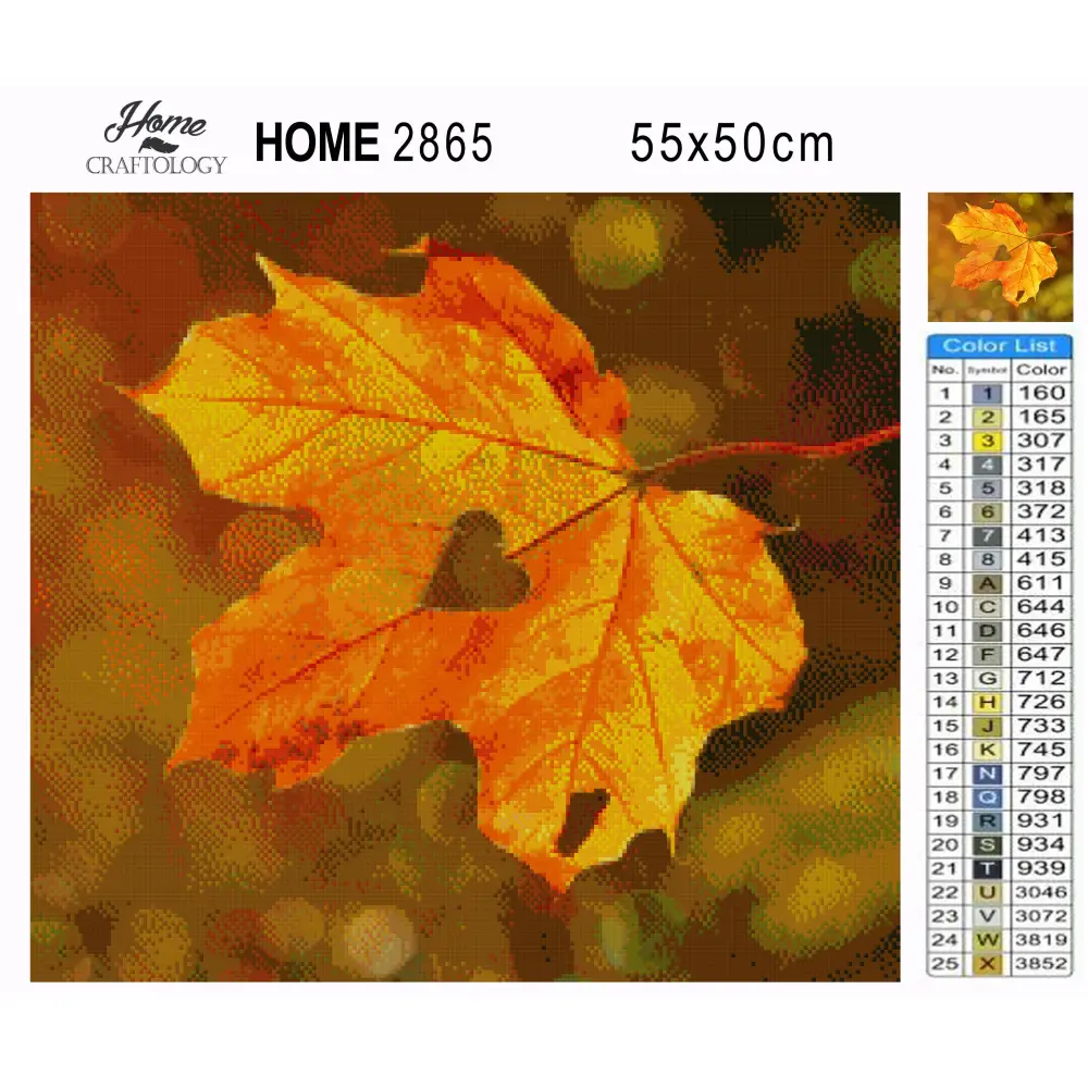 Heart on Leaf - Premium Diamond Painting Kit - Diamond Painting Kit