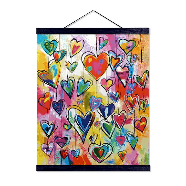 Heart Ornaments- Exclusive Premium Diamond Painting Kit - Diamond Painting Kit