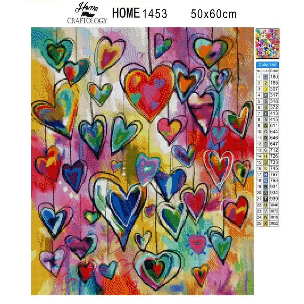 Heart Ornaments- Exclusive Premium Diamond Painting Kit - Diamond Painting Kit