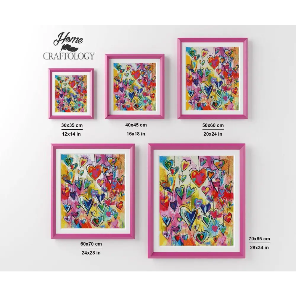 Heart Ornaments- Exclusive Premium Diamond Painting Kit - Diamond Painting Kit