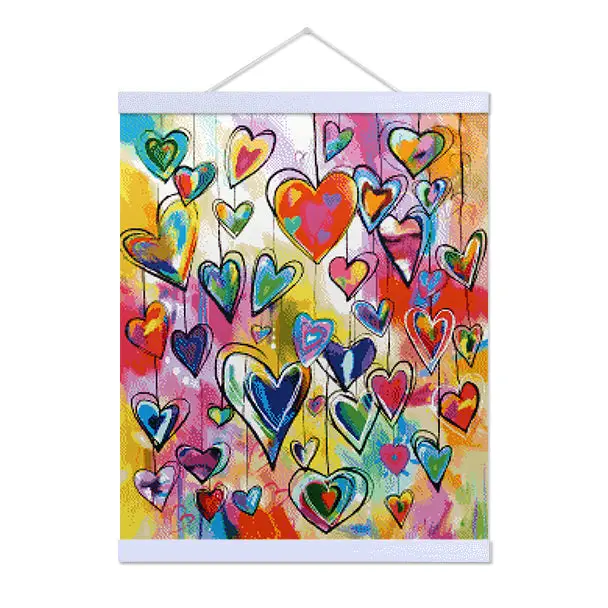 Heart Ornaments- Exclusive Premium Diamond Painting Kit - Diamond Painting Kit