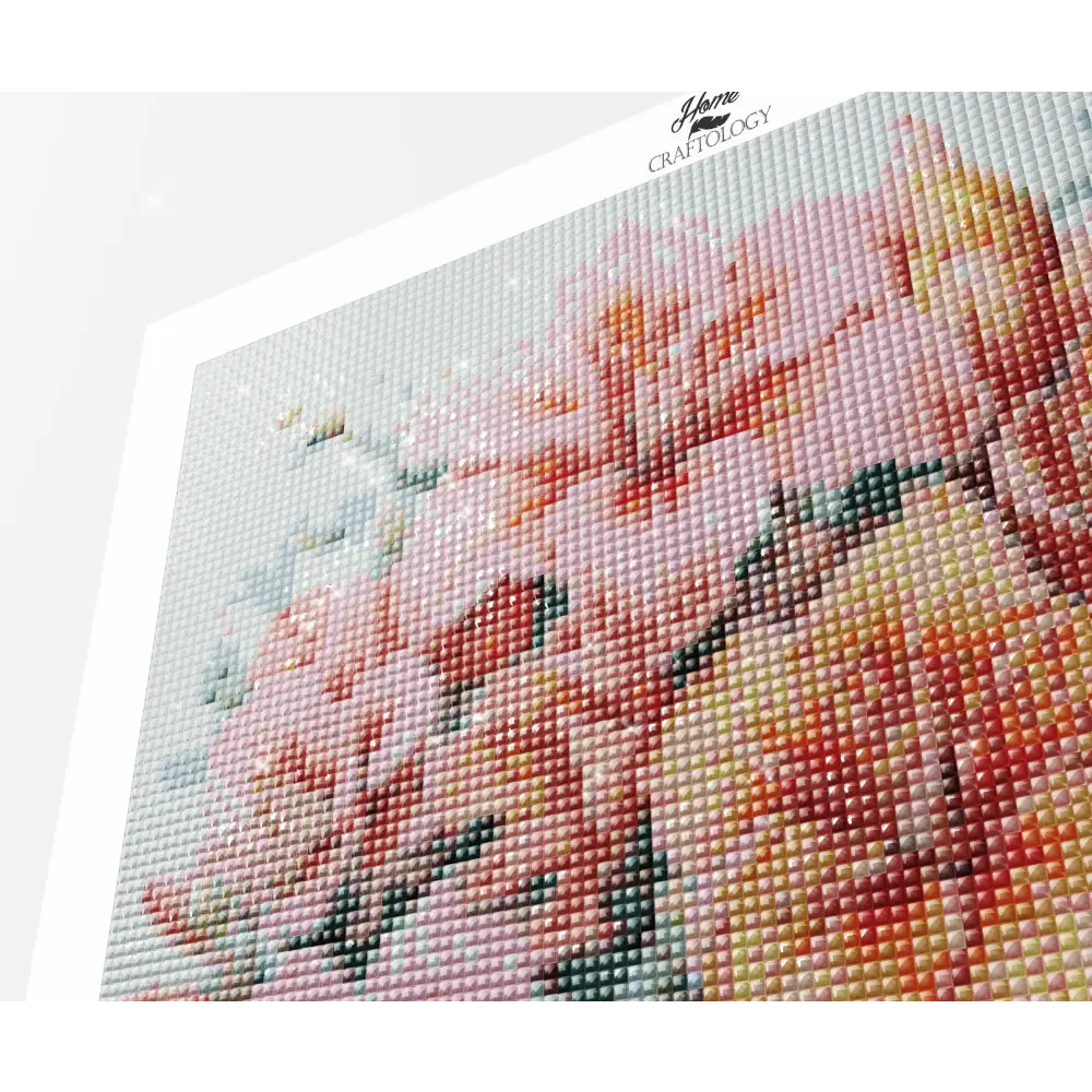 Hibiscus and Leaves - Exclusive Premium Diamond Painting Kit - Diamond Painting Kit