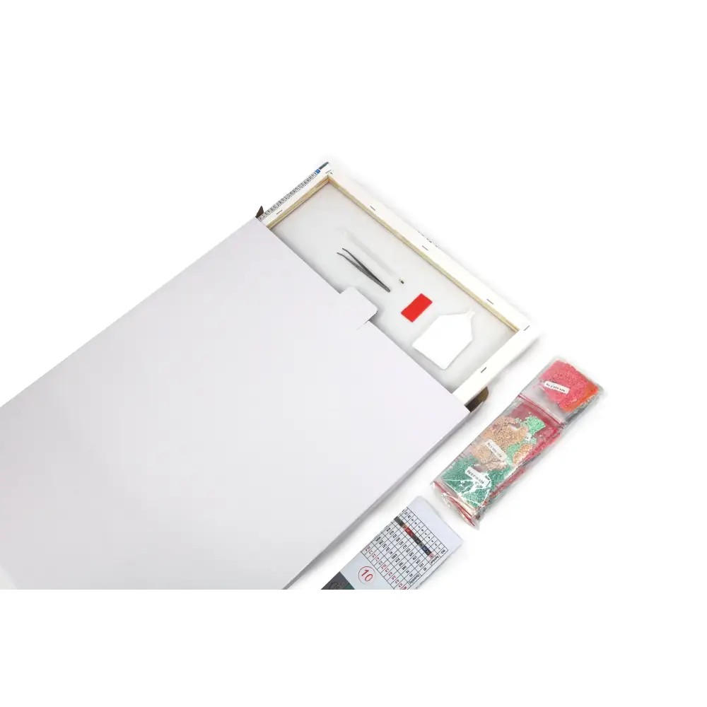 Hibiscus - Exclusive Premium Diamond Painting Kit - 20x20cm / 8x8’’ / Square (Most Popular) / With Frame - Diamond