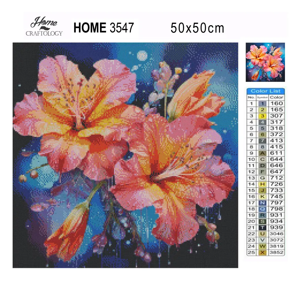 Hibiscus - Exclusive Premium Diamond Painting Kit - Diamond Painting Kit