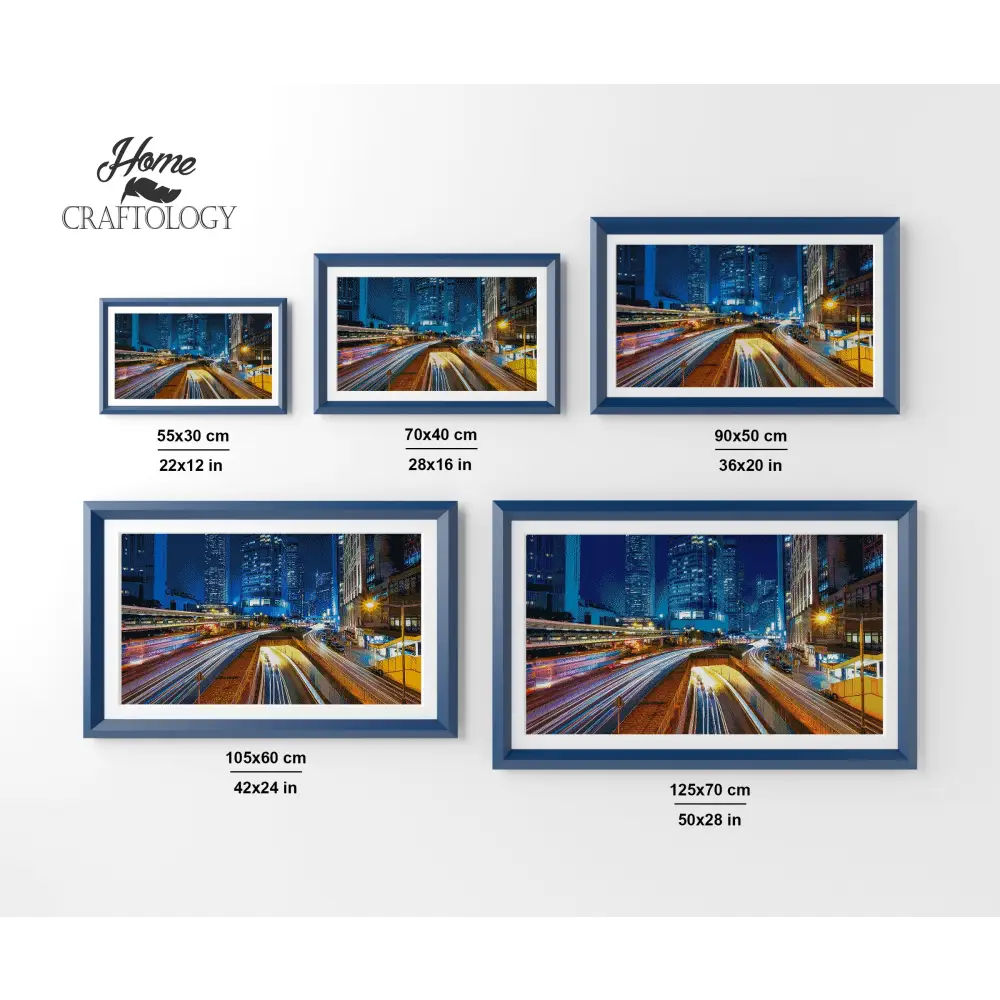 Hongkong at Night - Premium Diamond Painting Kit - Diamond Painting Kit