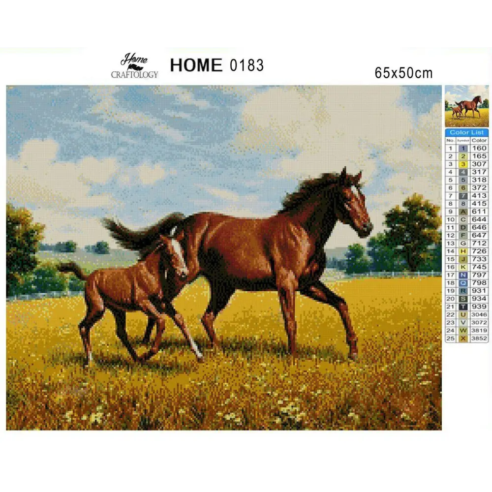 Horse and Foal - Premium Diamond Painting Kit - Diamond Painting Kit
