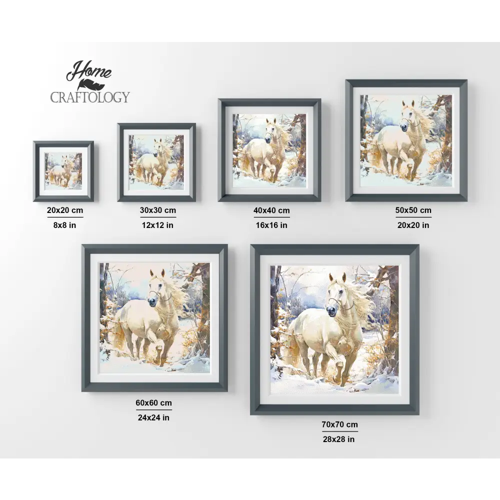 Horse in Winter - Exclusive Premium Diamond Painting Kit - Diamond Painting Kit