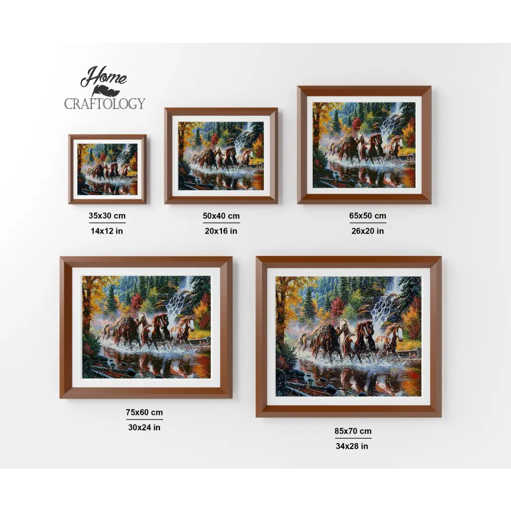 Horses Running - Premium Diamond Painting Kit - Diamond Painting Kit