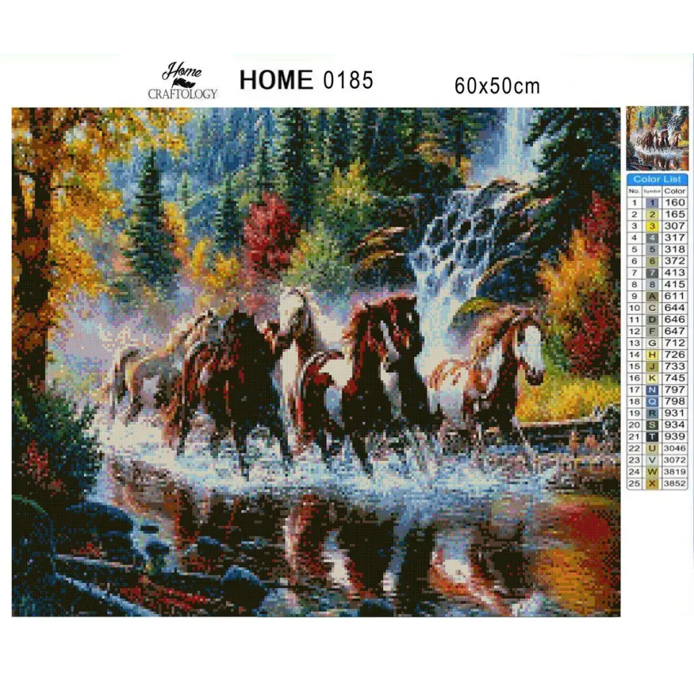 Horses Running - Premium Diamond Painting Kit - Diamond Painting Kit