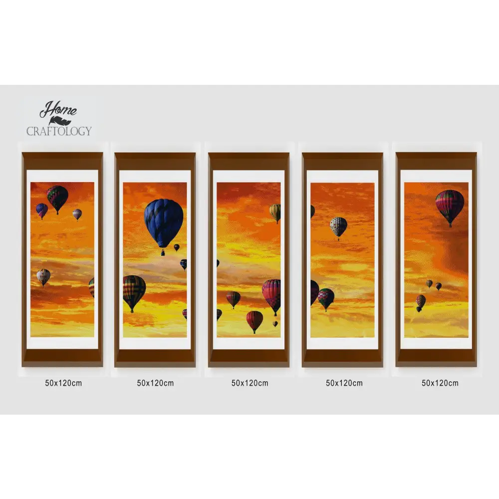 Hot Air Balloons Panel - Diamond Painting Panels - Large / Square - Diamond Painting Cross Stitch