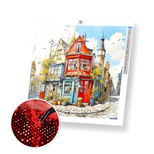 House by the Curb - Exclusive Premium Diamond Painting Kit - 30x30cm / 12x12’’ / Square (Most Popular) - Diamond