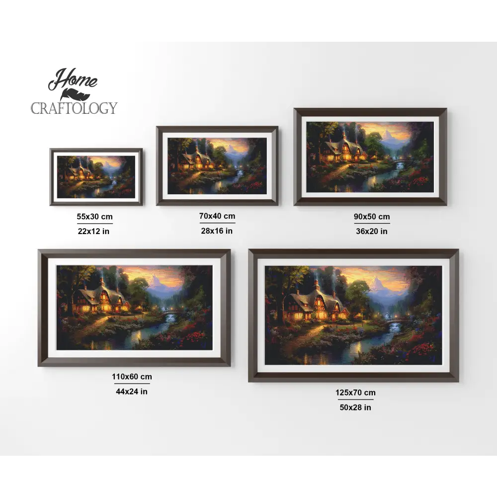 House by the Stream - Exclusive Premium Diamond Painting Kit - Diamond Painting Kit