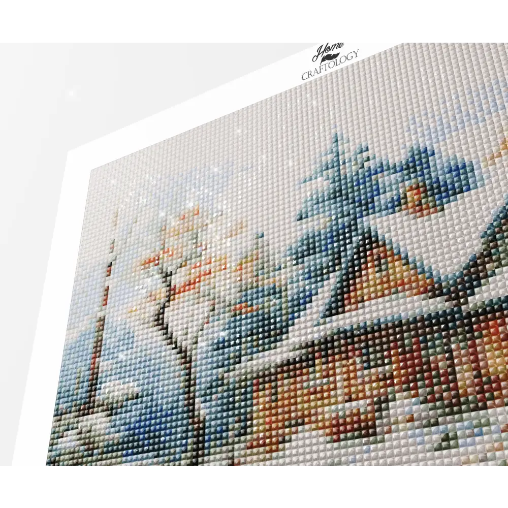 House in Snow - Exclusive Premium Diamond Painting Kit - Diamond Painting Kit