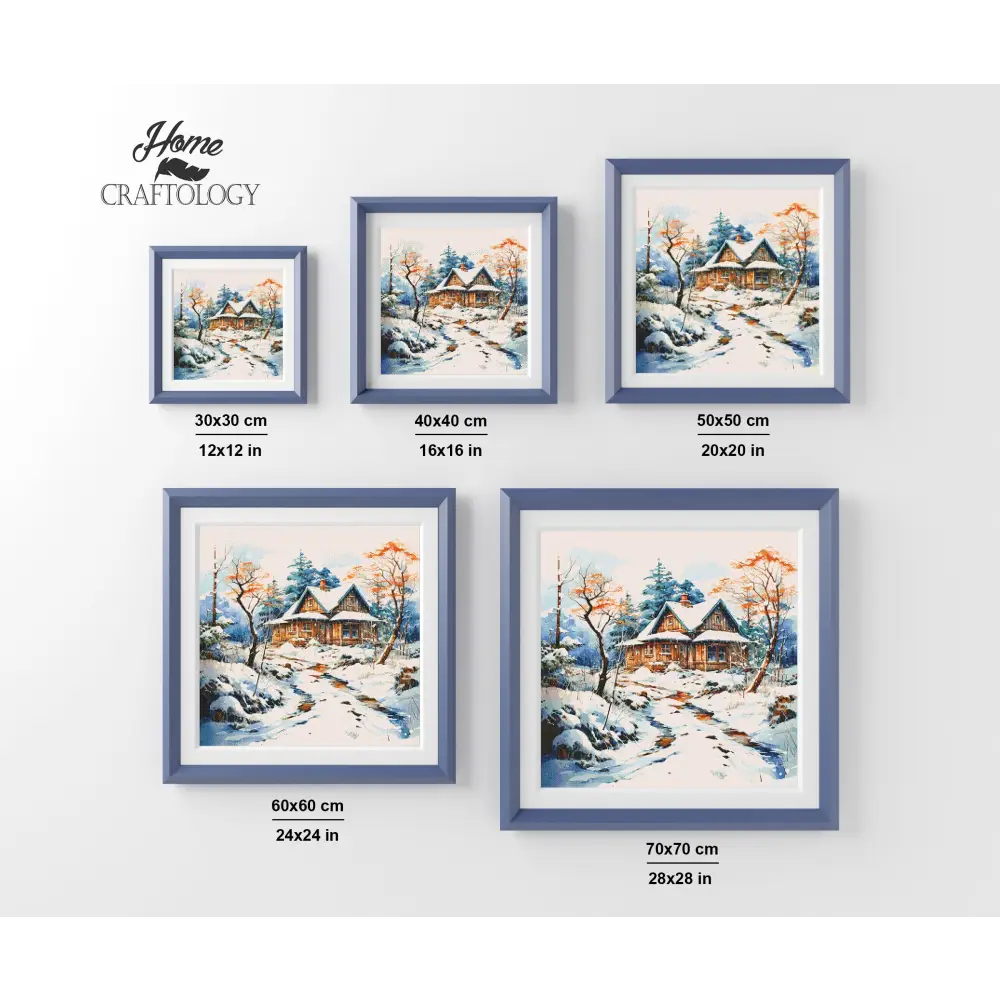 House in Snow - Exclusive Premium Diamond Painting Kit - Diamond Painting Kit