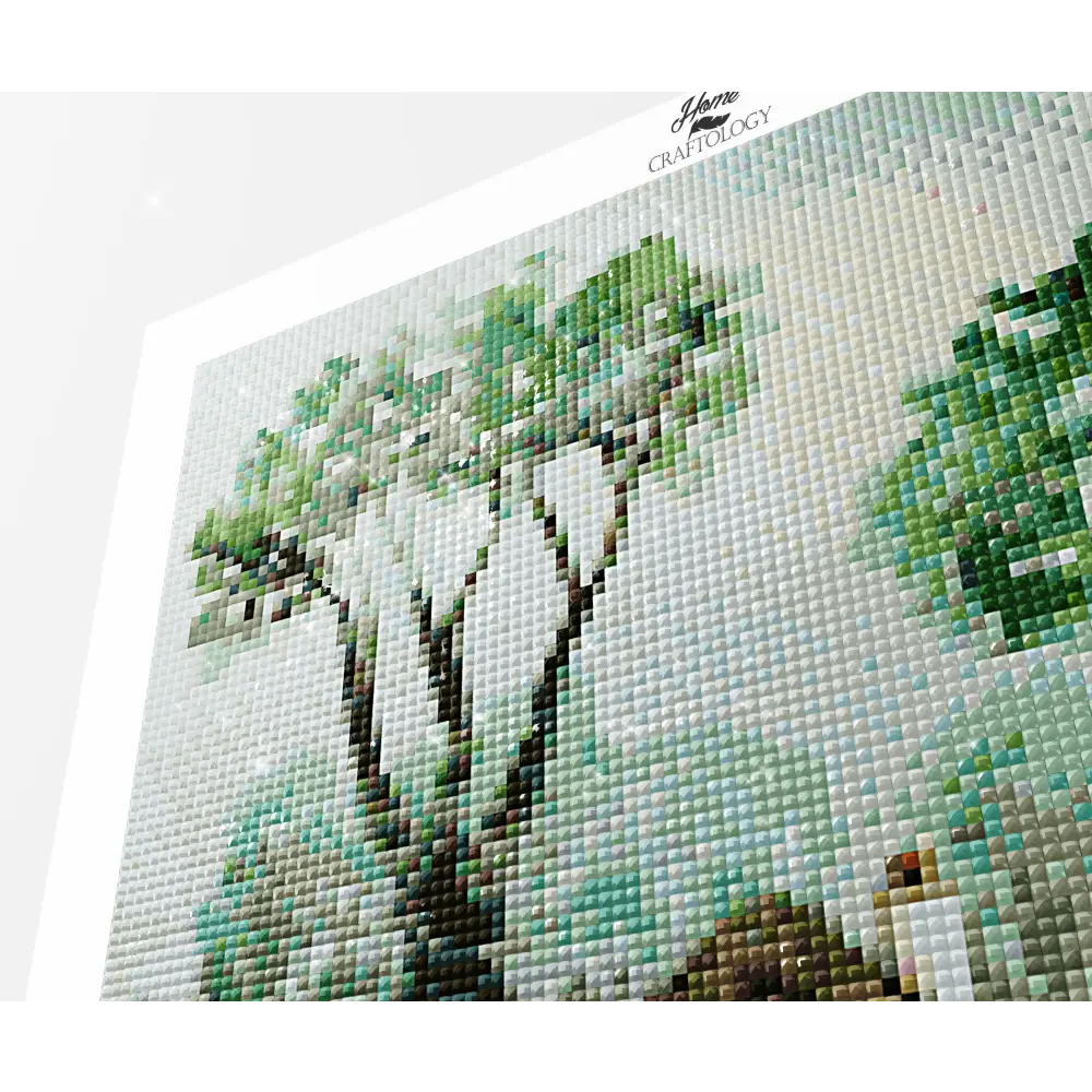 House Watercolor Painting - Premium Diamond Painting Kit - Diamond Painting Kit
