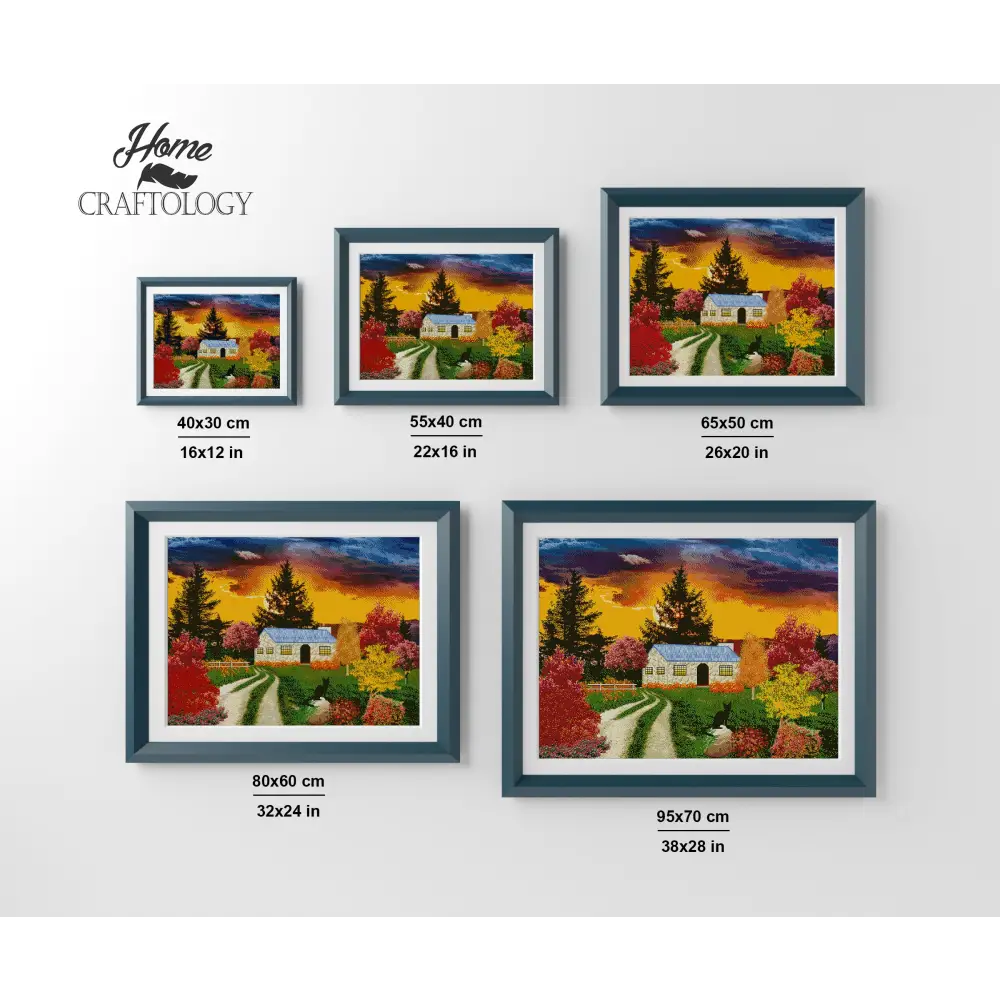 House with a Black Cat - Premium Diamond Painting Kit - Diamond Painting Kit
