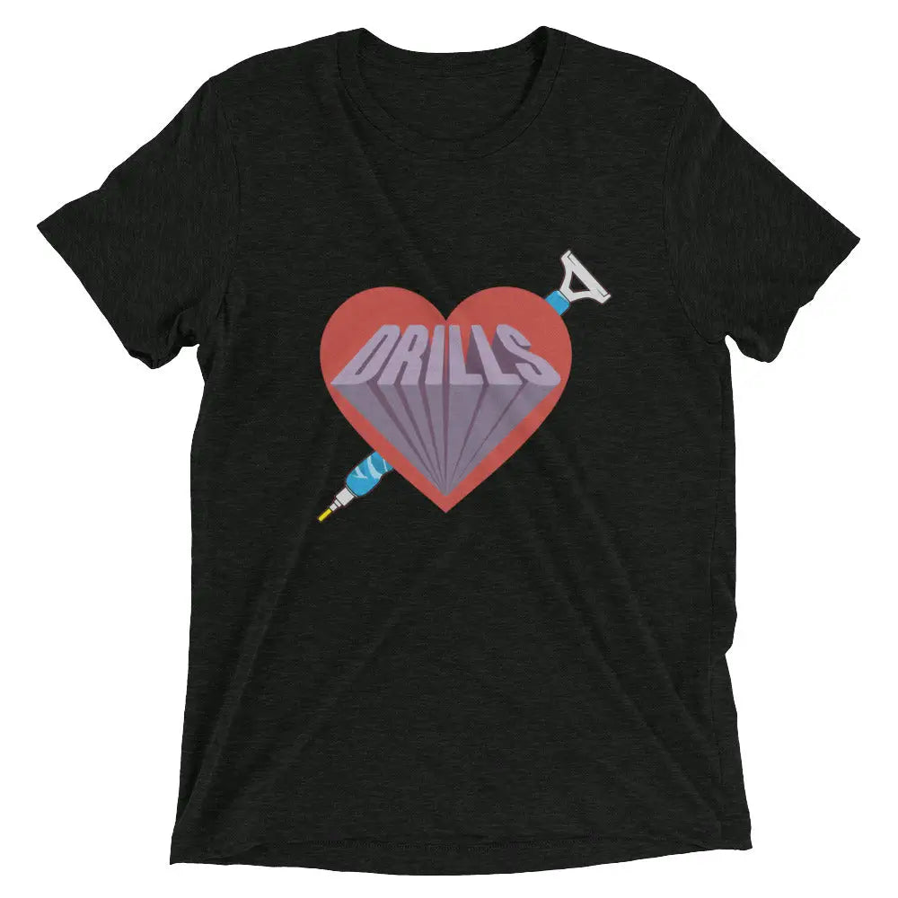 I love Diamond Drills Unisex Short sleeve t-shirt - Charcoal-Black Triblend / XS