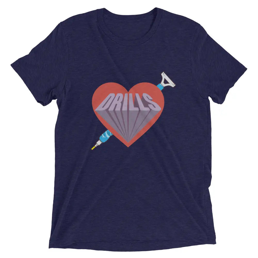 I love Diamond Drills Unisex Short sleeve t-shirt - Navy Triblend / XS
