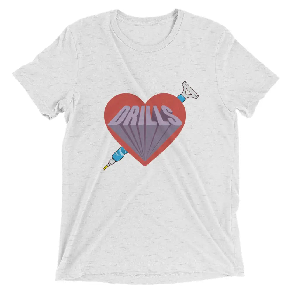 I love Diamond Drills Unisex Short sleeve t-shirt - White Fleck Triblend / XS