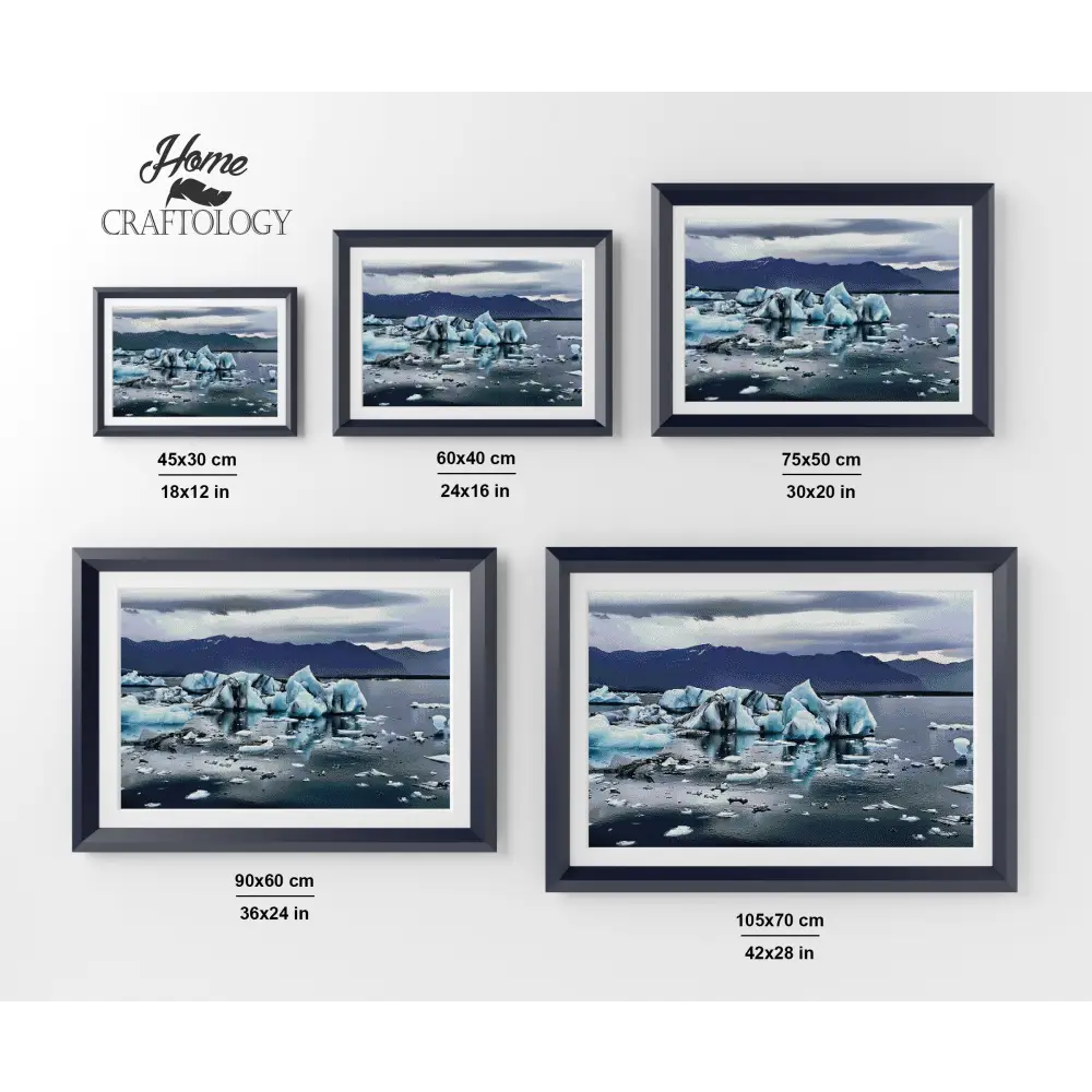 Icebergs - Premium Diamond Painting Kit - Diamond Painting Kit