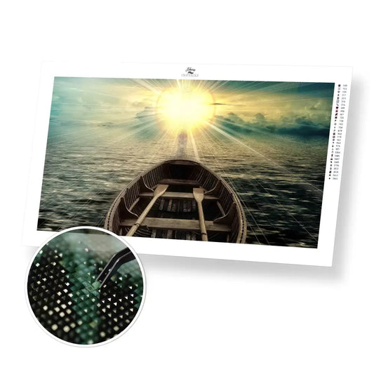 Into the Sun - Premium Diamond Painting Kit - 35x20cm / 14x8’’ / Square (Most Popular) - Diamond Painting Kit