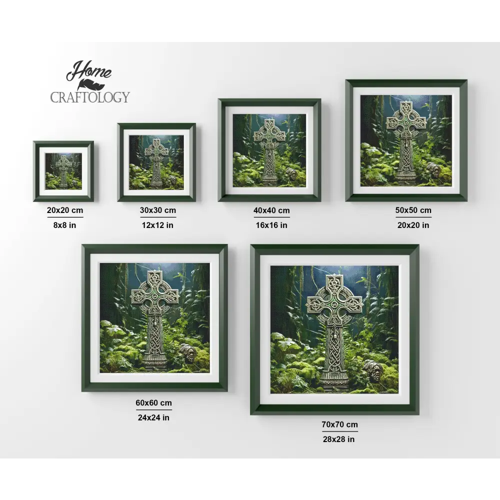 Irish Cross in the Forest - Exclusive Premium Diamond Painting Kit - Diamond Painting Kit