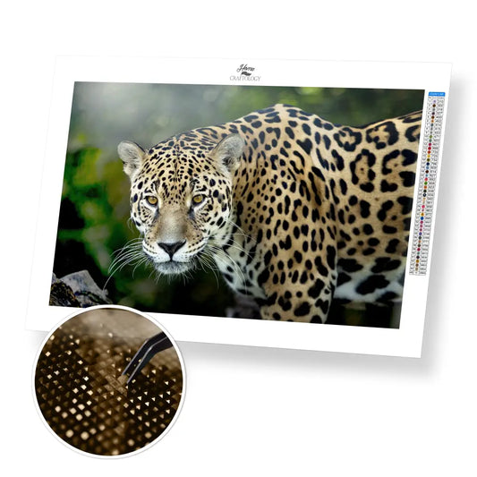 Jaguar - Premium Diamond Painting Kit - 45x30cm / 18x12’’ / Square (Most Popular) - Diamond Painting Kit
