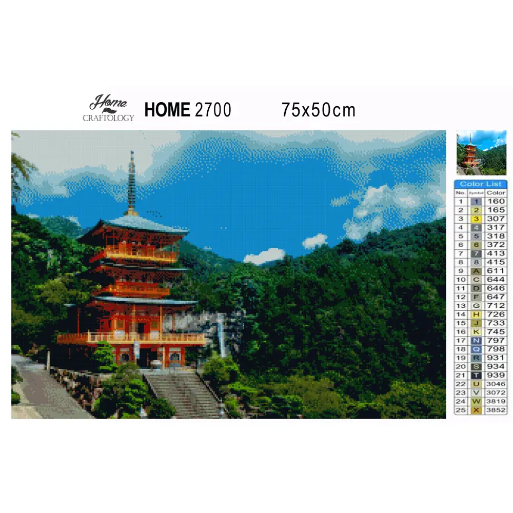 Japanese Temple - Premium Diamond Painting Kit - Diamond Painting Kit