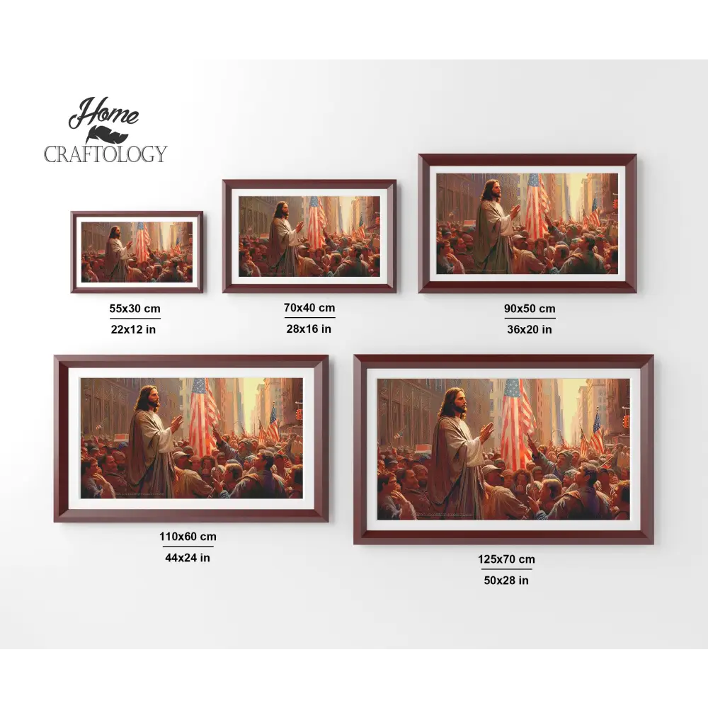 Jesus in USA - Exclusive Premium Diamond Painting Kit - Diamond Painting Kit
