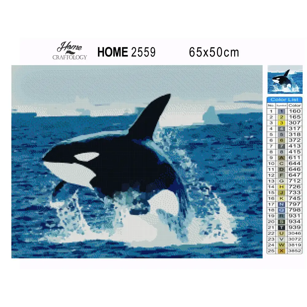 Jumping Orca - Premium Diamond Painting Kit - Diamond Painting Kit