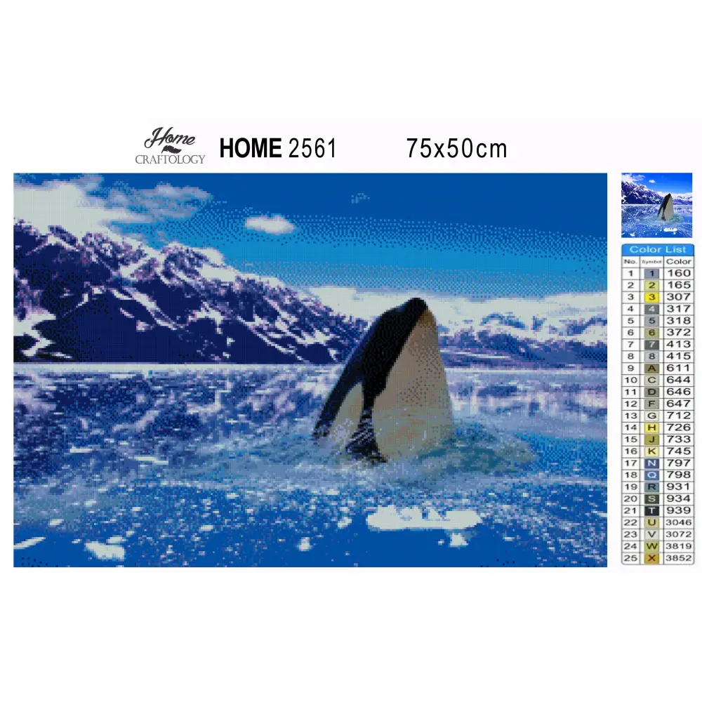 Killer Whale - Premium Diamond Painting Kit - Diamond Painting Kit
