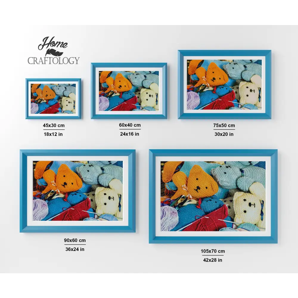 Knitted Bears - Premium Diamond Painting Kit - Diamond Painting Kit